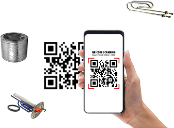 QR code scanning of parts