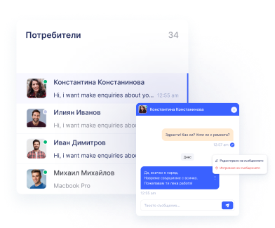 Chat between employees